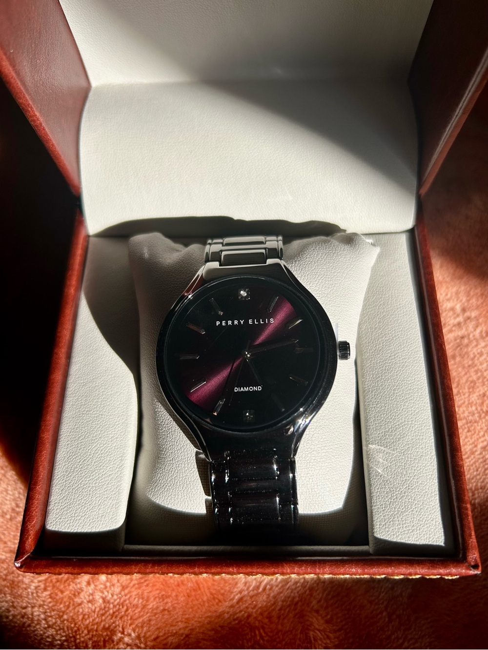 Perry Ellis Ultra Thin Diamond Collection Watch for Men